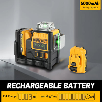 DeWalt DW089LG 12V 360° Green Laser Level – Triple 360° Line Layout with Lithium Battery