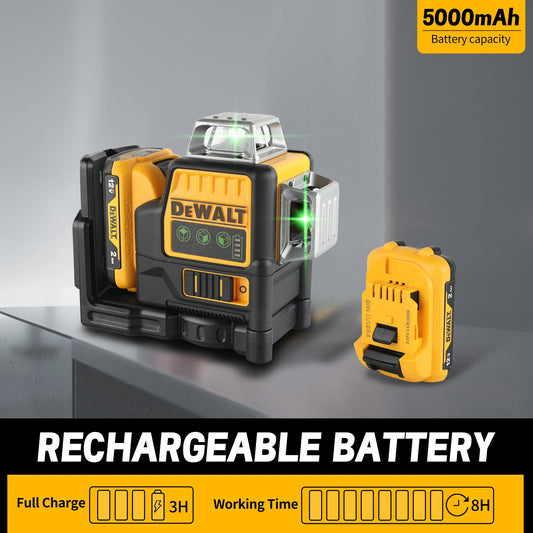 DeWalt DW089LG 12V 360° Green Laser Level – Triple 360° Line Layout with Lithium Battery