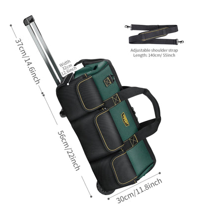 Heavy-Duty Rolling Tool Bag – Large Capacity with Durable Wheels