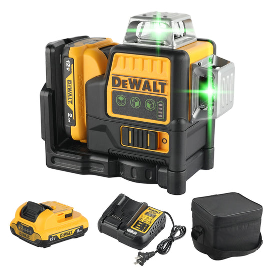 DeWalt DW089LG 12V 360° Green Laser Level – Triple 360° Line Layout with Lithium Battery