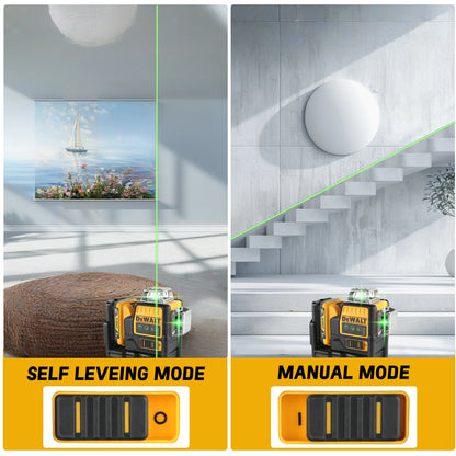 DeWalt DW089LG 12V 360° Green Laser Level – Triple 360° Line Layout with Lithium Battery